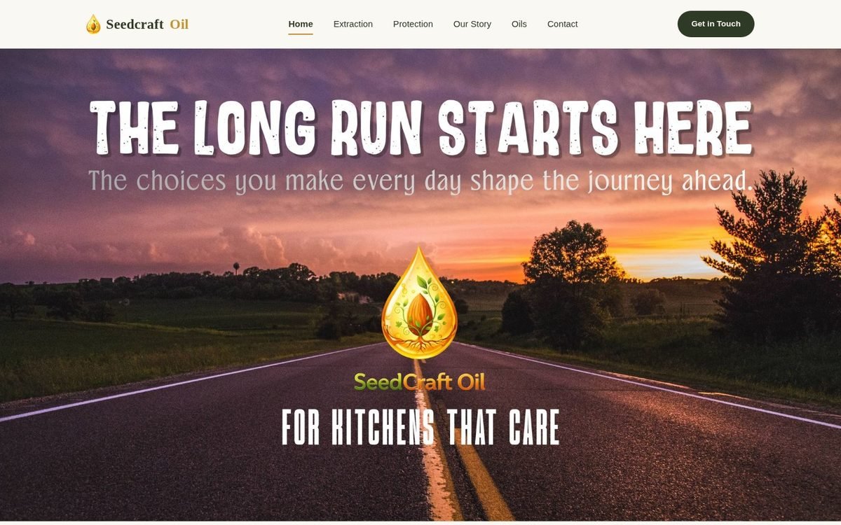 Seedcraft Oil website screenshot